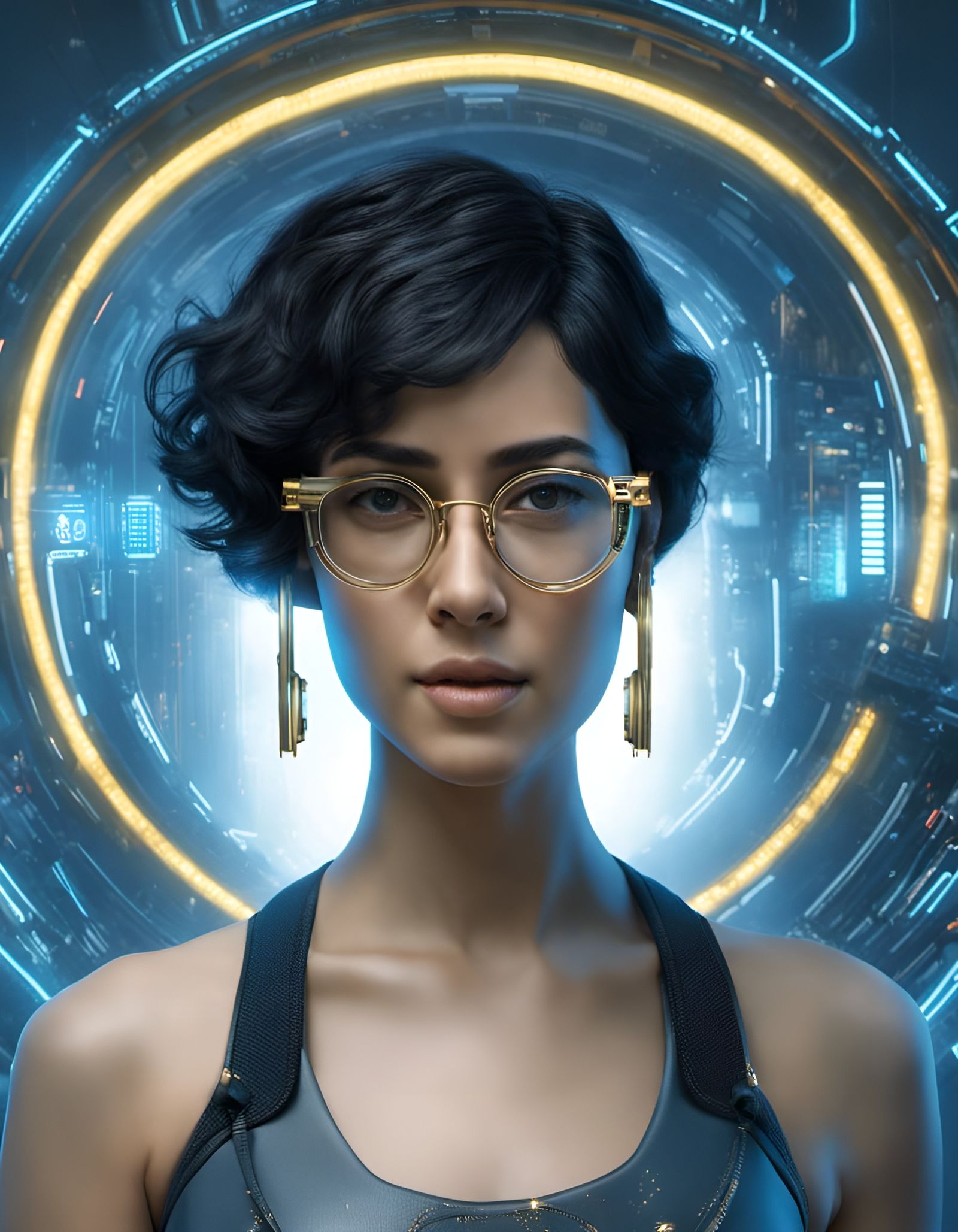 Idealised Cyberpunk Self-Portrait (pure AI, no fine-tuned model)