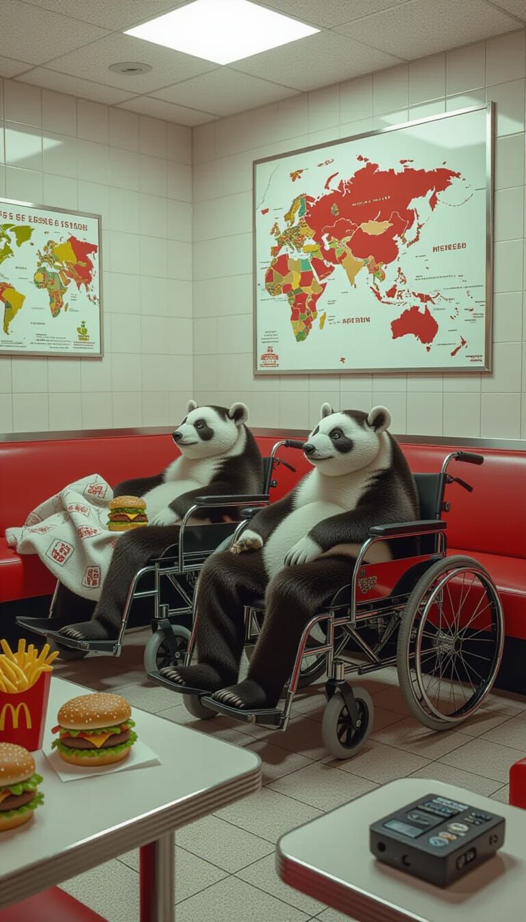 Raccoon's Retro McDonald's Nap in Scythian Style