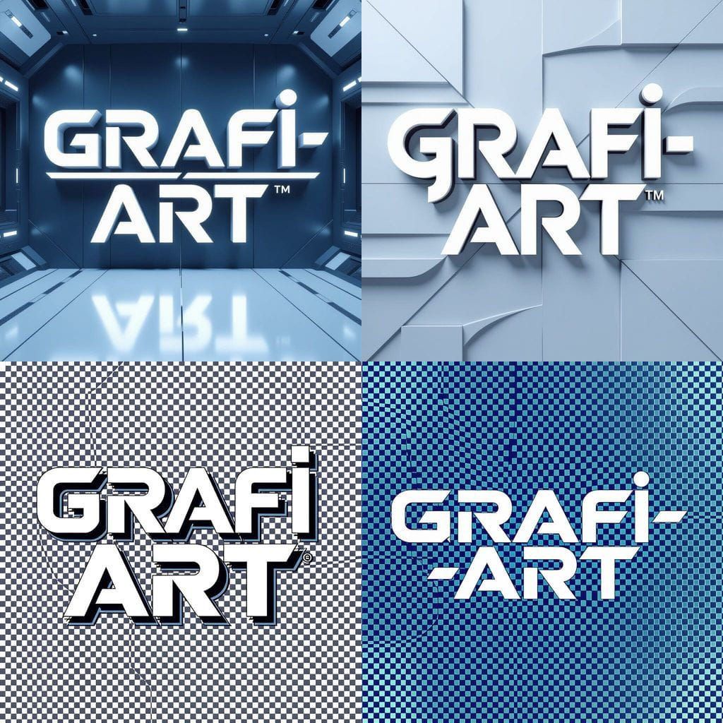 Futuristic Wordmark Logo for Grafi-Art in High-Tech Style