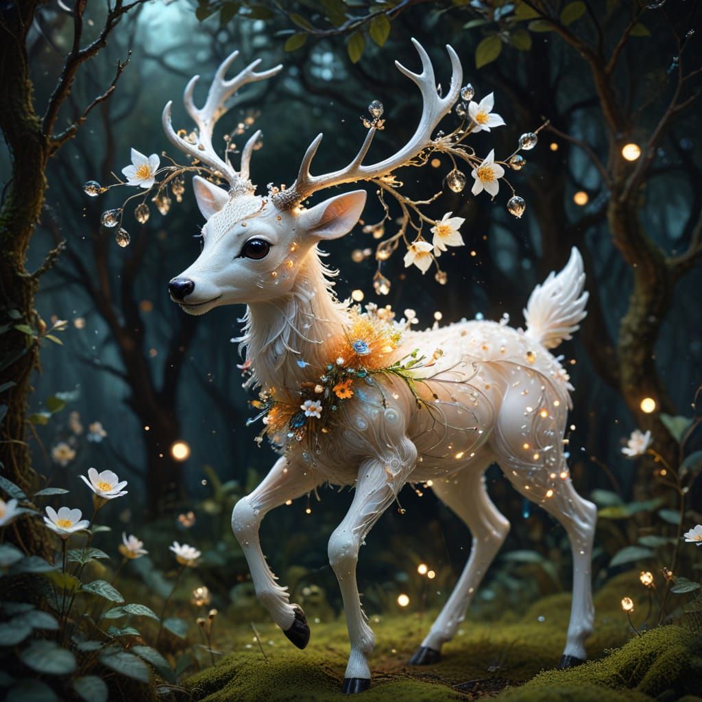 Floral deer