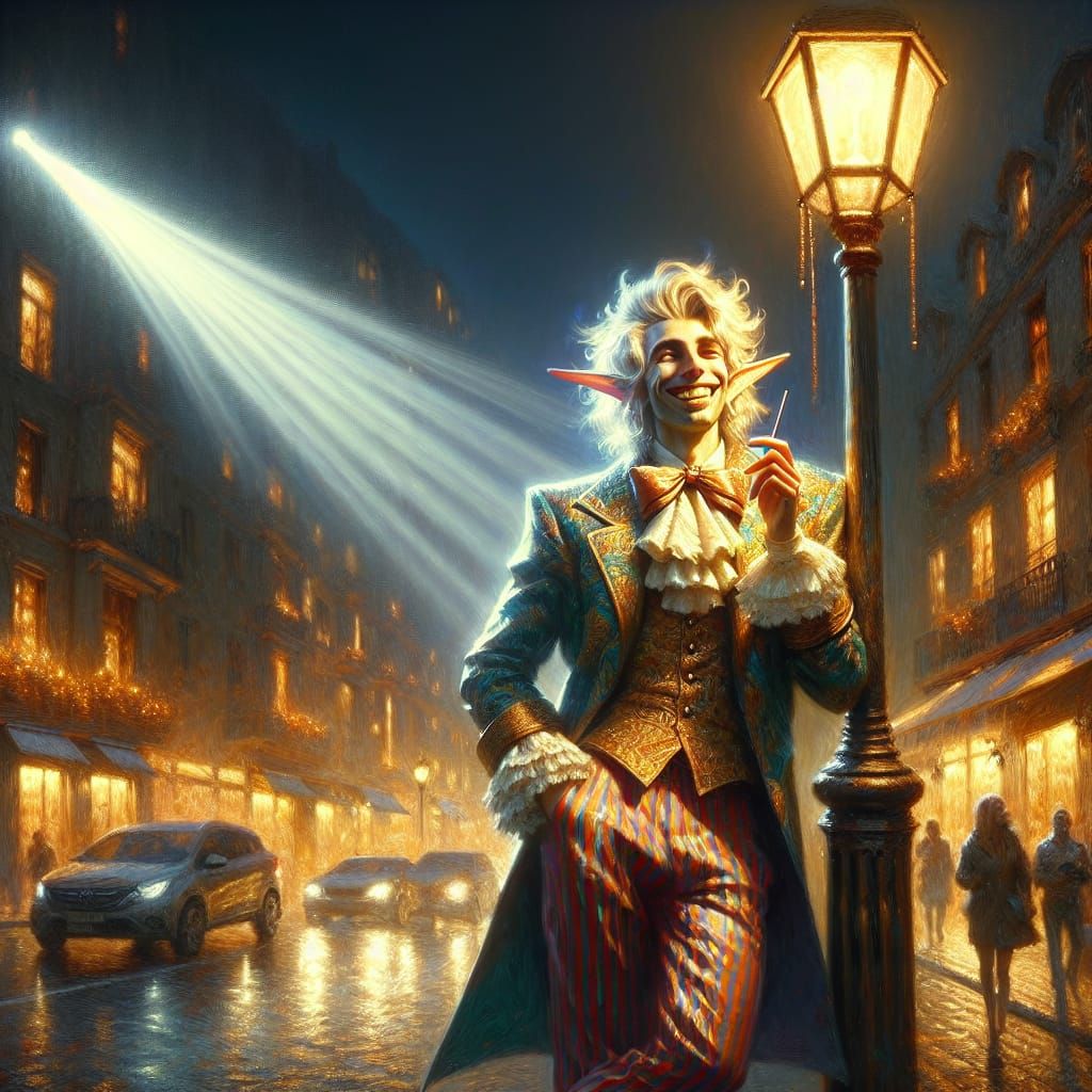 City Elf under Streetlight