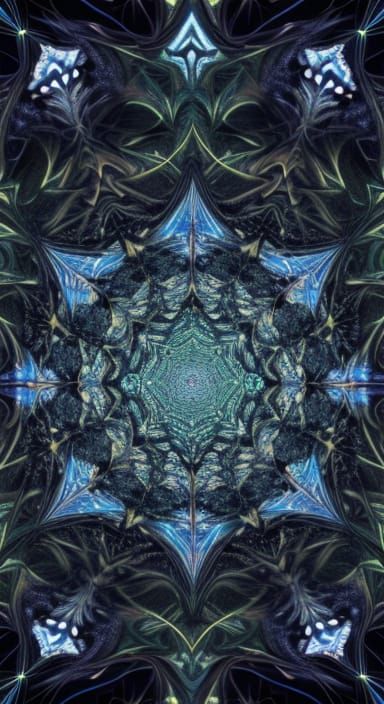 Intricate Geometric Tessellation of a Mandelbrot Set