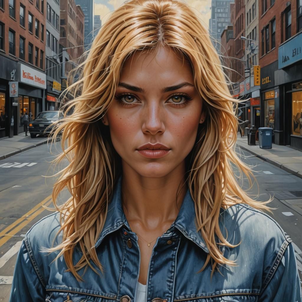 Realistic Portrait of Woman in Sci-Fi Style