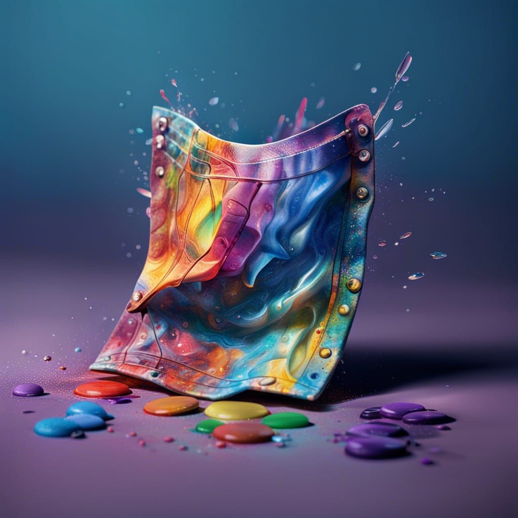 Empty Pocket: Hyperrealistic Splash Art Concept