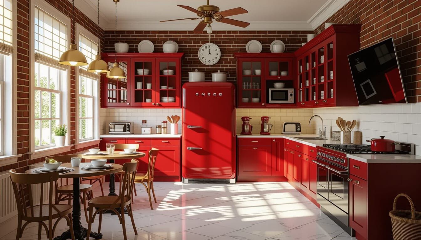 Victorian Kitchen Design with Modern Appliances