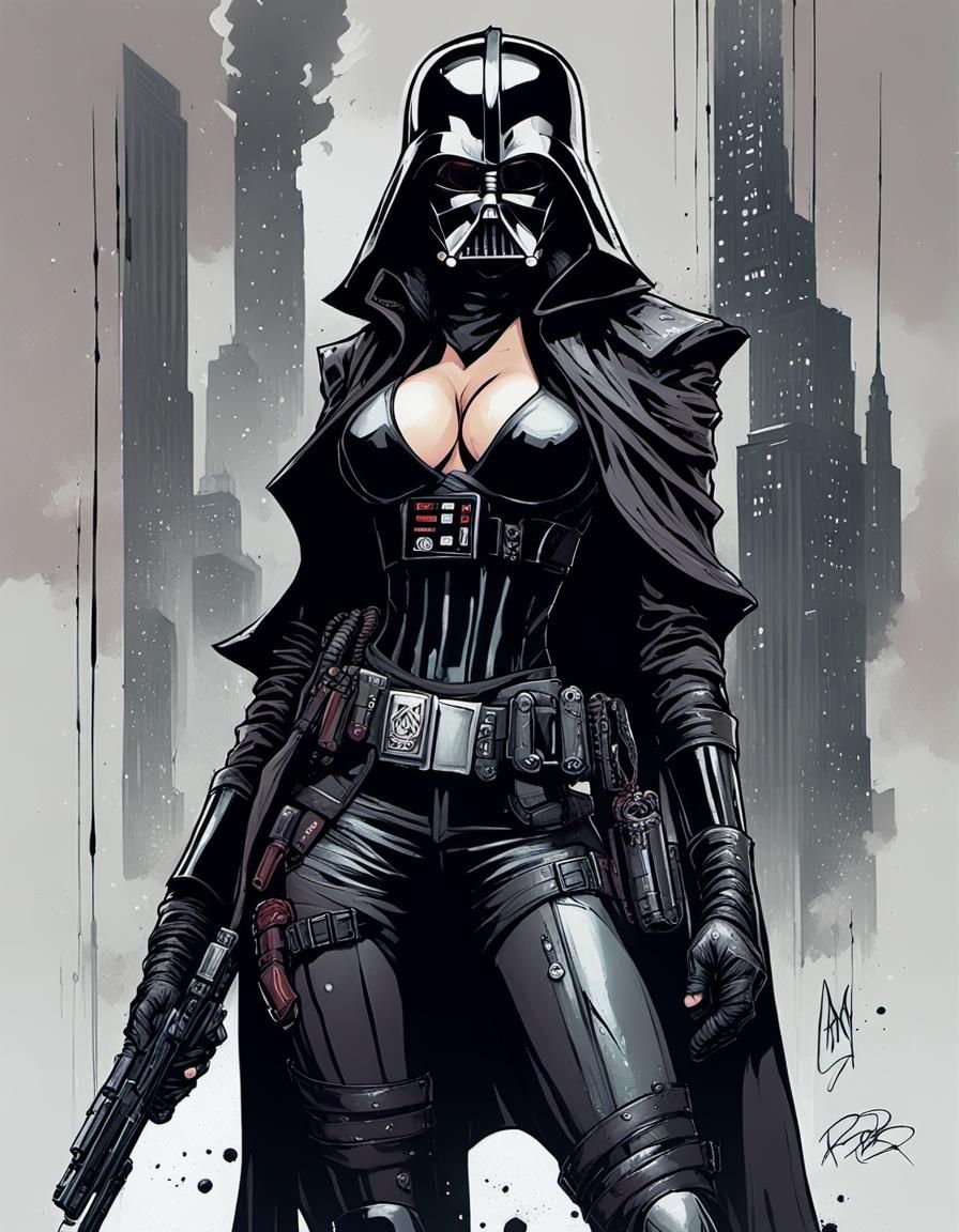 Cyberpunk Assassin: Dark Fantasy Character Concept Art