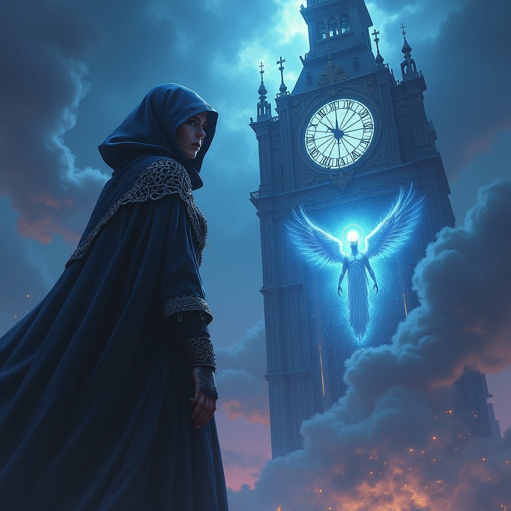 Grim Reaper in Mystical Tower: Fantasy Concept Art
