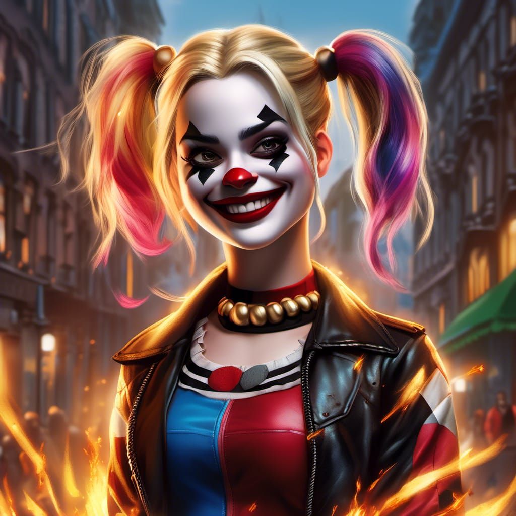 Harley Quinn Radiates Joy in High Concept Art