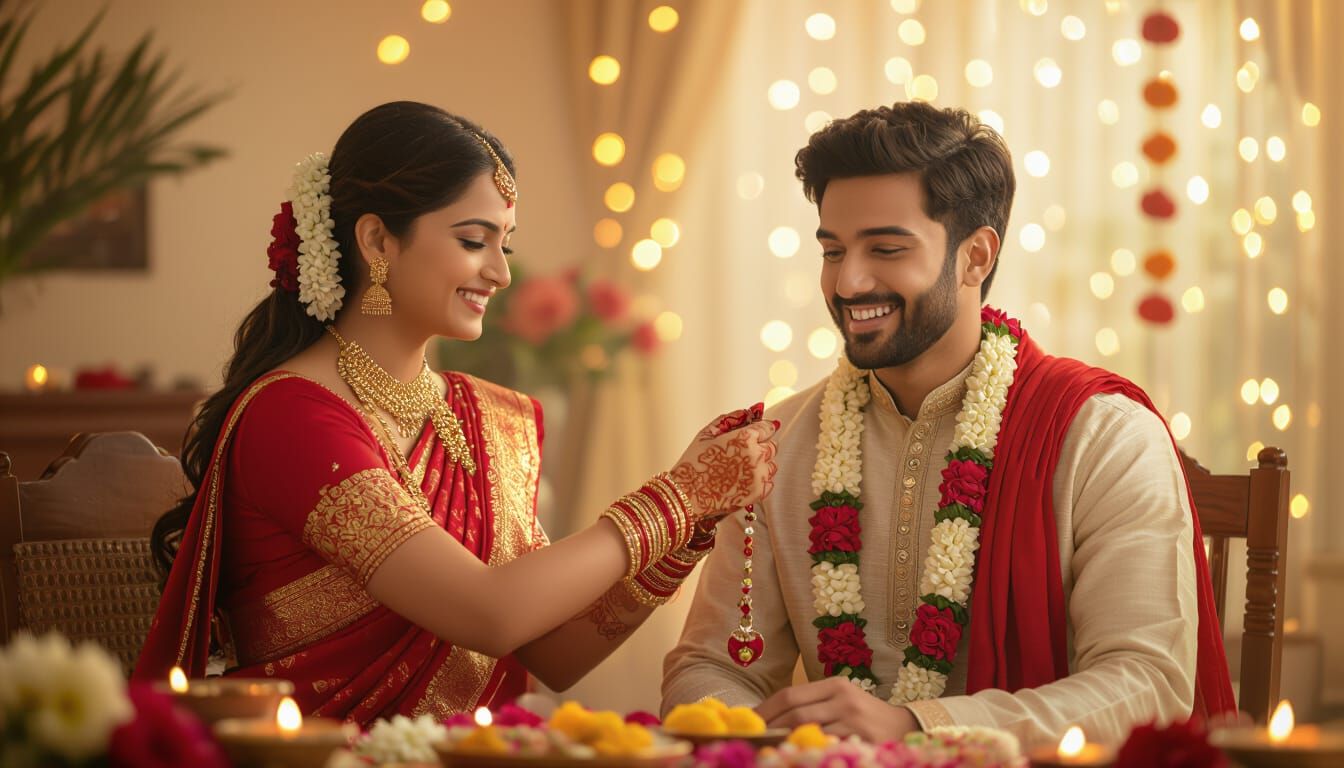 Rakhi Celebration: Brother and Sister in Traditional Indian ...
