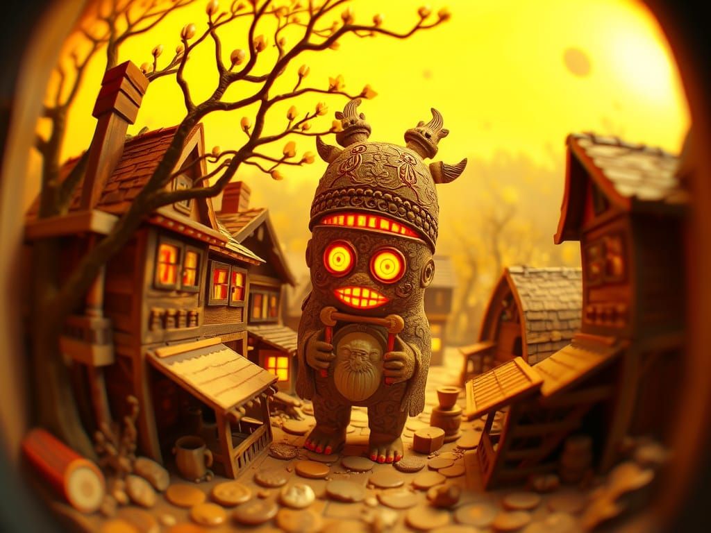 A Gummigami Anthromorph in 3D Doodlecraft and Pyrographic Whittling in Spring