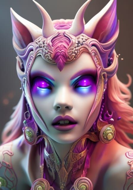 Abstract Fractal Zentangle with 3D Shading