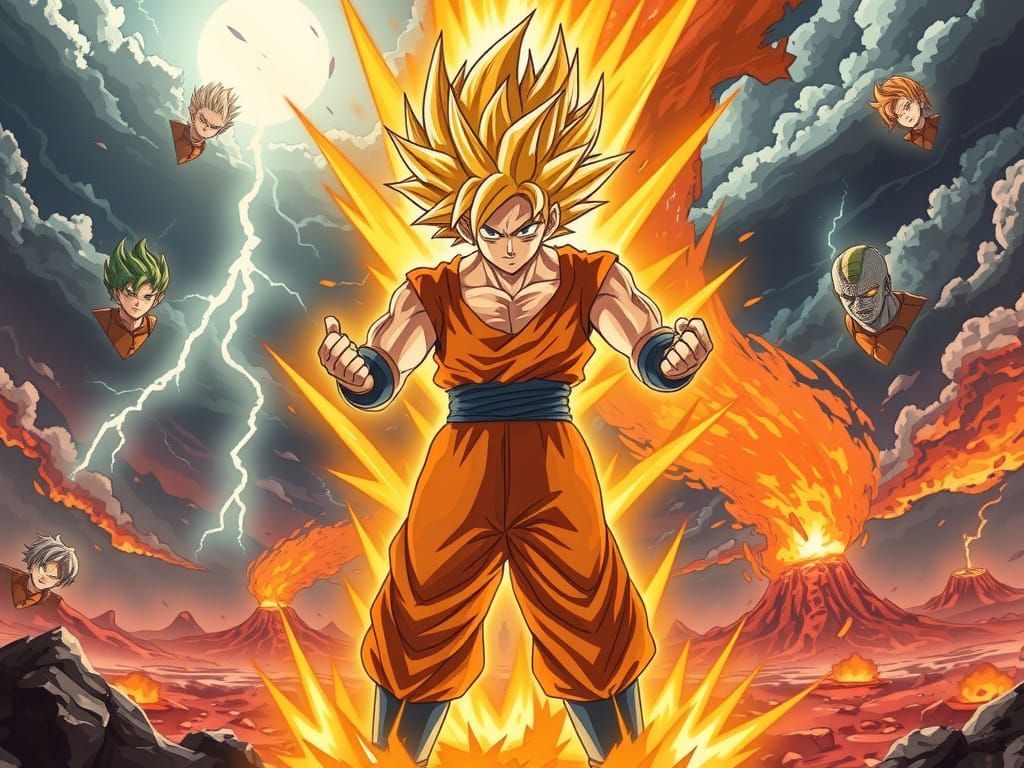 Epic Super Saiyan Goku Battles Supreme Chaos