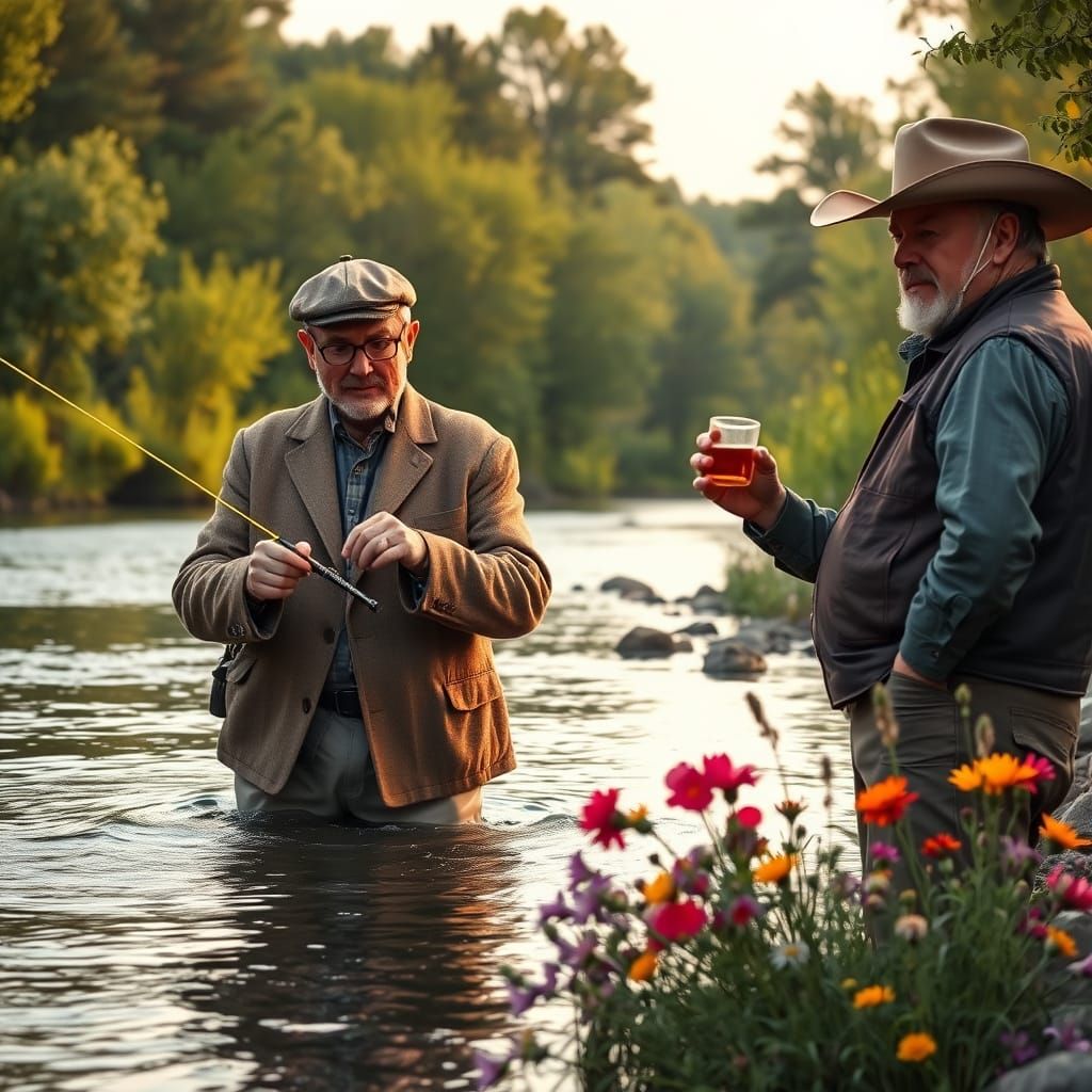 Gentleman Angler Meets Oil Tycoon in a Warm Summer Afternoon...