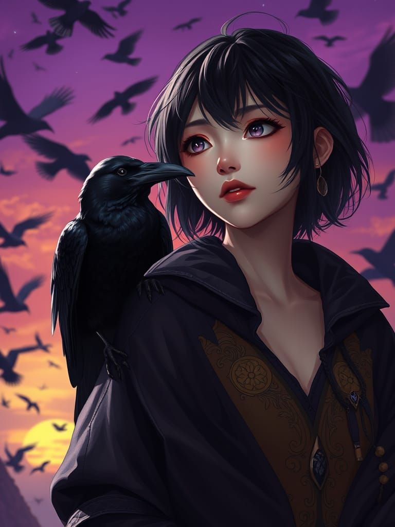 Enigmatic Yukiya Radiates Mystery and Confidence with Raven ...