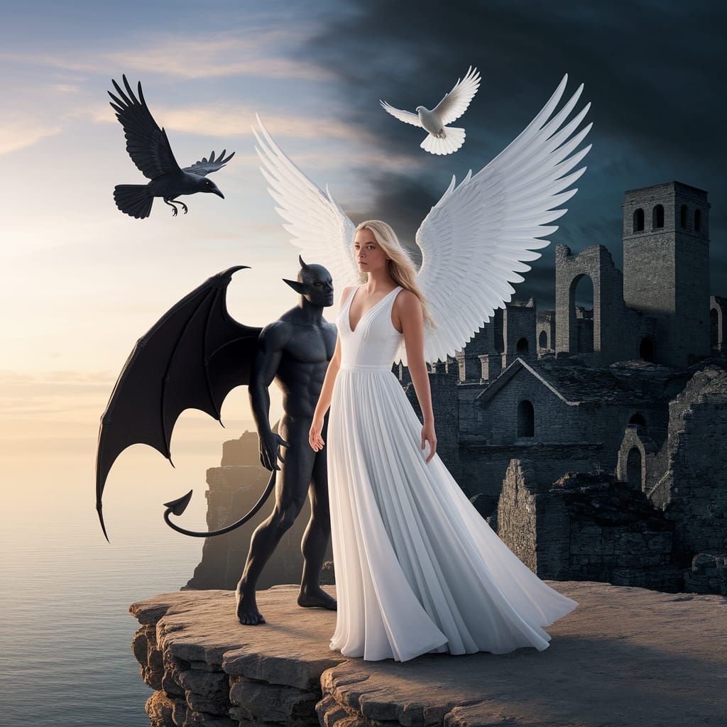 Angel and Demon: A Study in Light and Dark