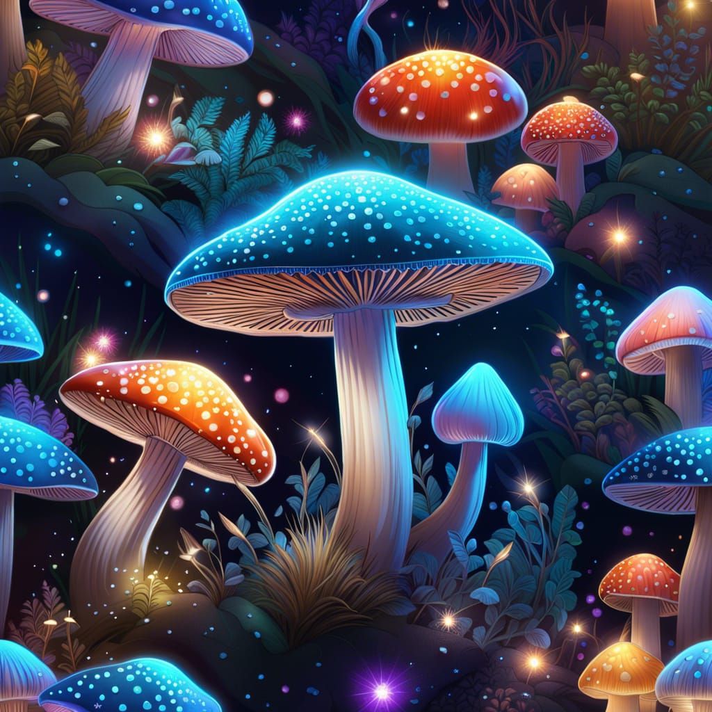 Glowing Mushrooms