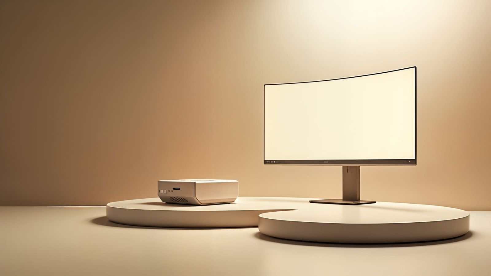 Cutting-Edge Futuristic Lab with MSI Monitor and Mini Deskto...