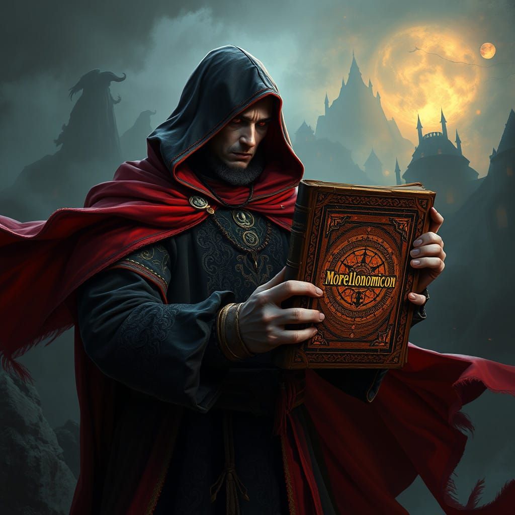 Necromancer in Crimson Cape Reveals Forbidden Knowledge