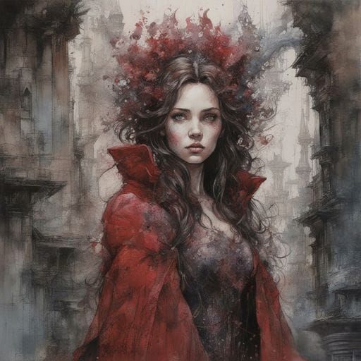 Scarlett Witch Digital Art Illustration