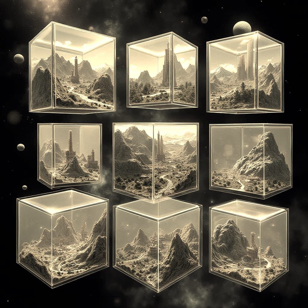 Galactic Cities in Transparent Cubes