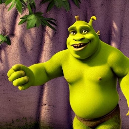 Shrek and Donkey AI Rendition