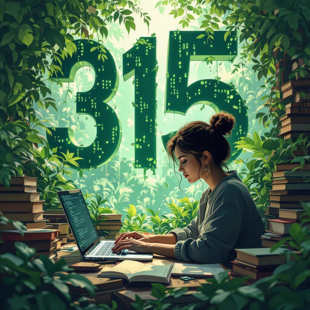 Coding in Nature with Futuristic Number Art