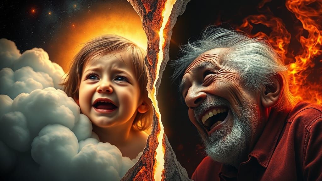 Heaven and Hell: A Space-Time Rift