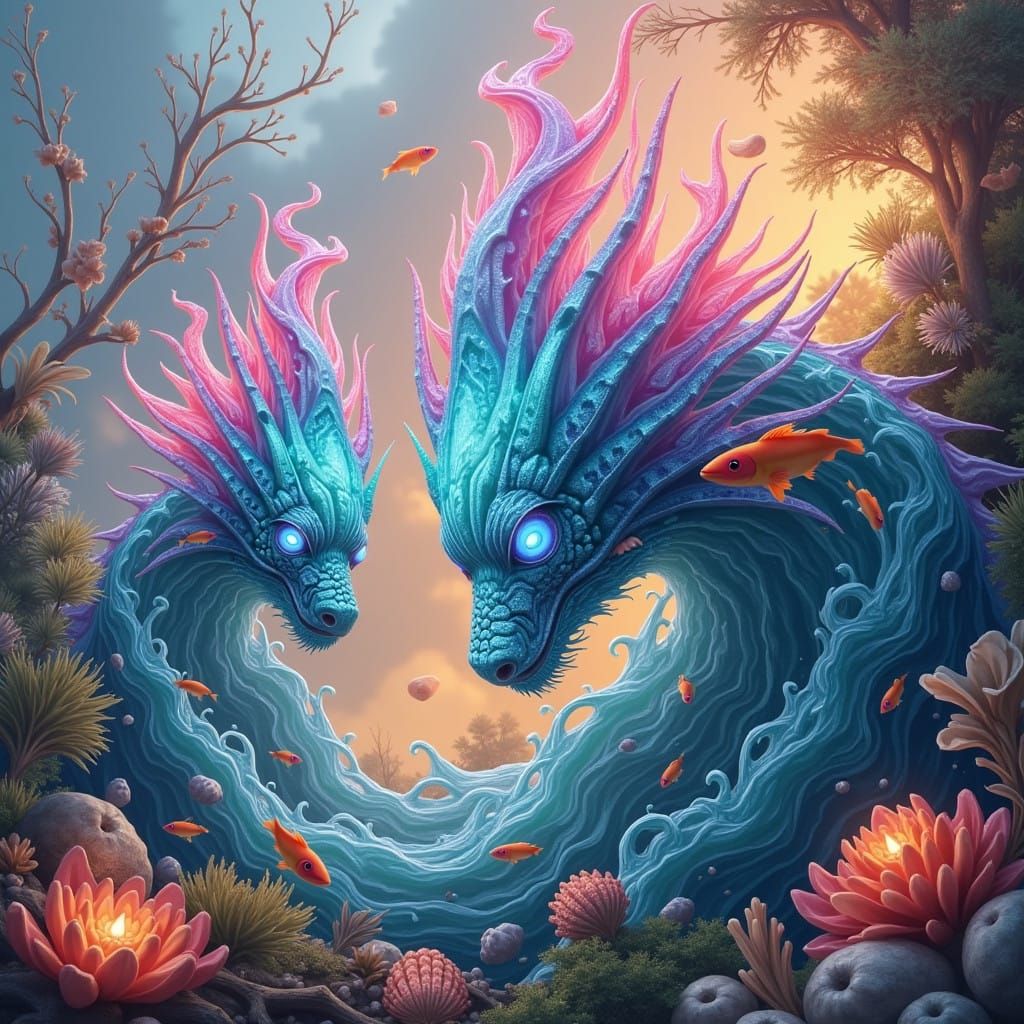 Ethereal Wave Elemental in Urban Fantasy Style