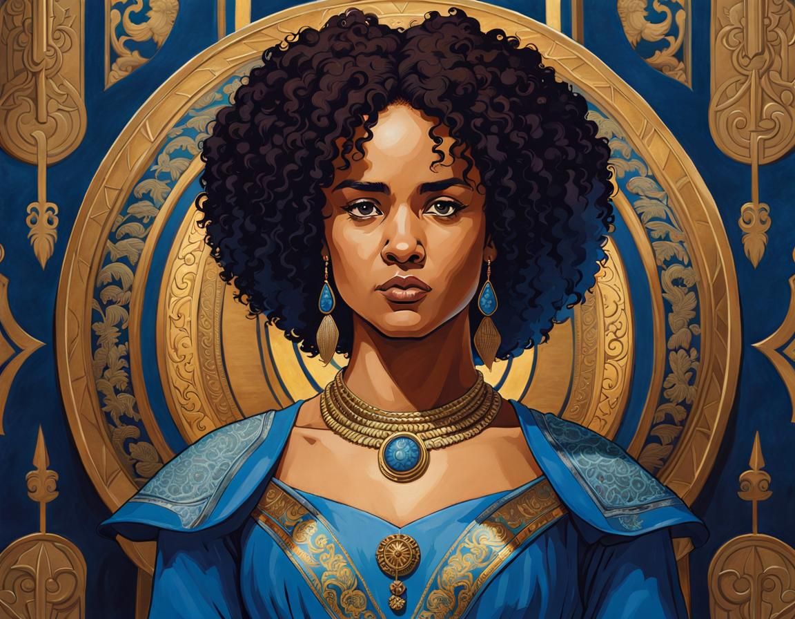 Missandei Portrait in Classic Oil Painting Style