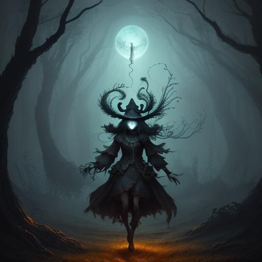 Cursed Fairy in Dark Fantasy Style