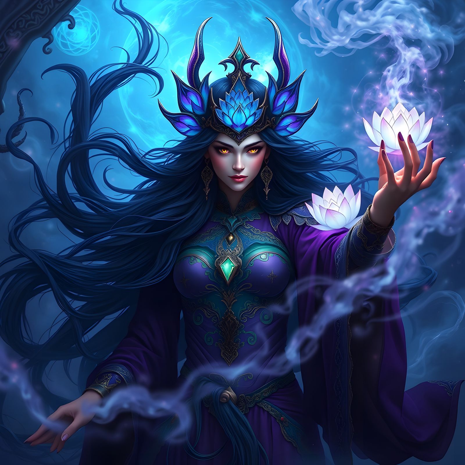 Lotusphere Wytchez Blackfire Magic in Detailed Matte Paintin...