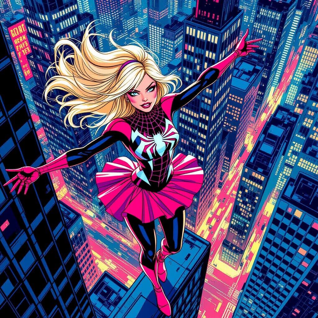 Gwen Stacy Throws Off Costume Revealing Party Gear Comic Art