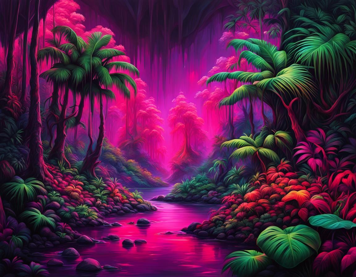 Neon Jungle: Photorealistic Graffiti Art in Bold Colors