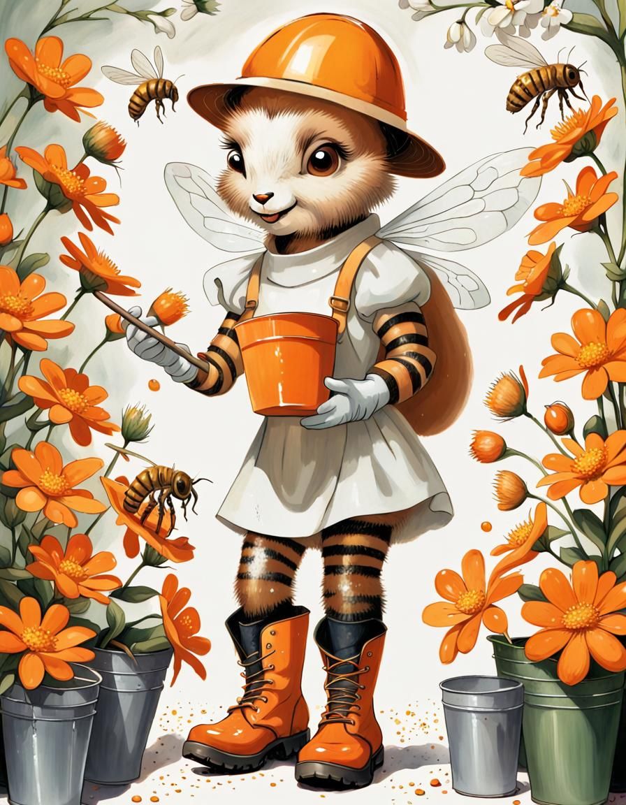 Honeybee Interior Decorator in Fairycore Illustration