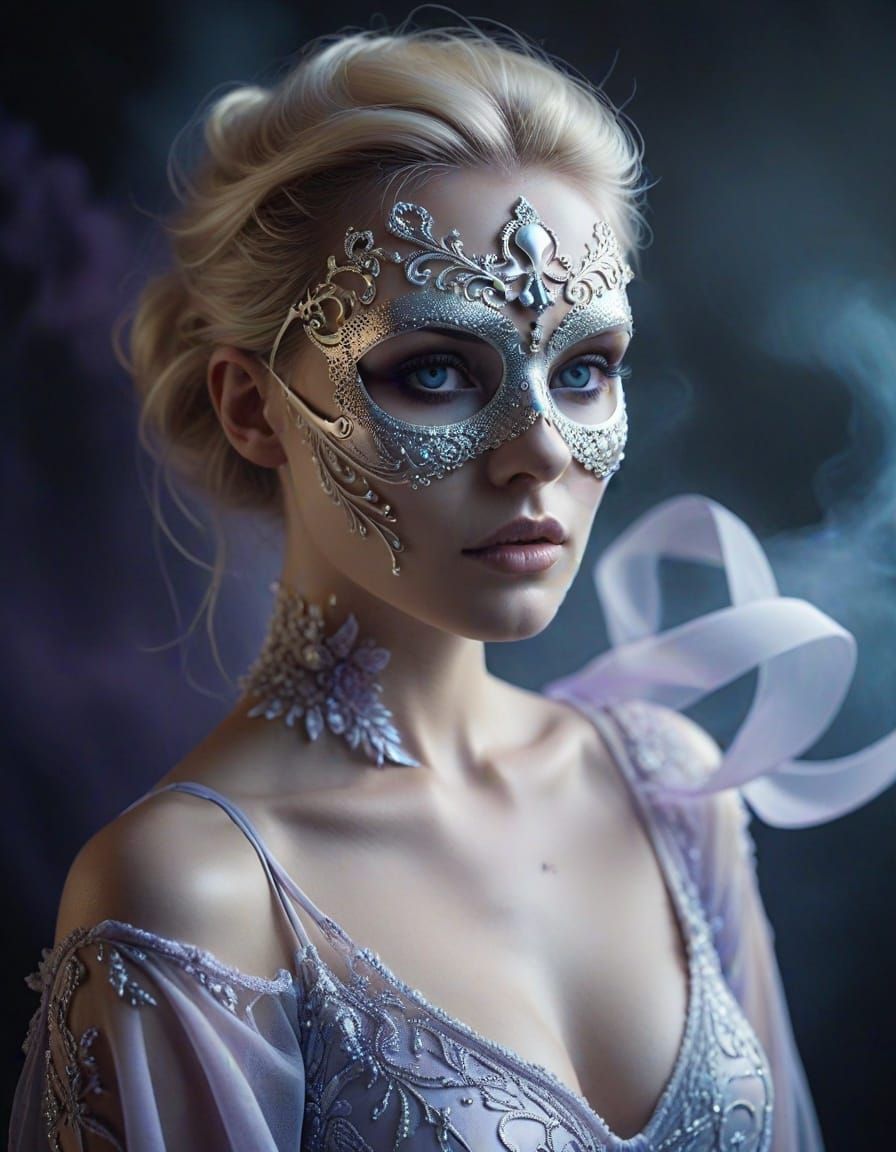 Ethereal Fashion Goddess in Celestial Punk Style