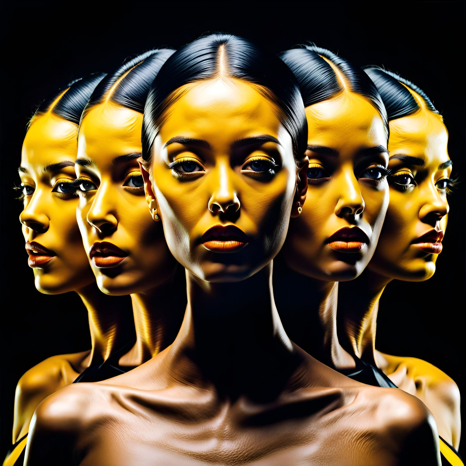 Surreal Female Portrait with Multiple Exposures