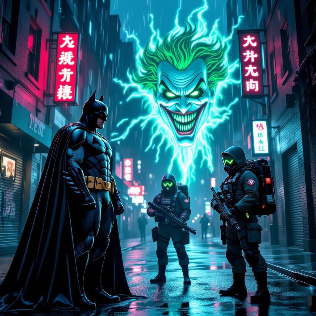 Batman and Ghostbusters vs Spectral Joker