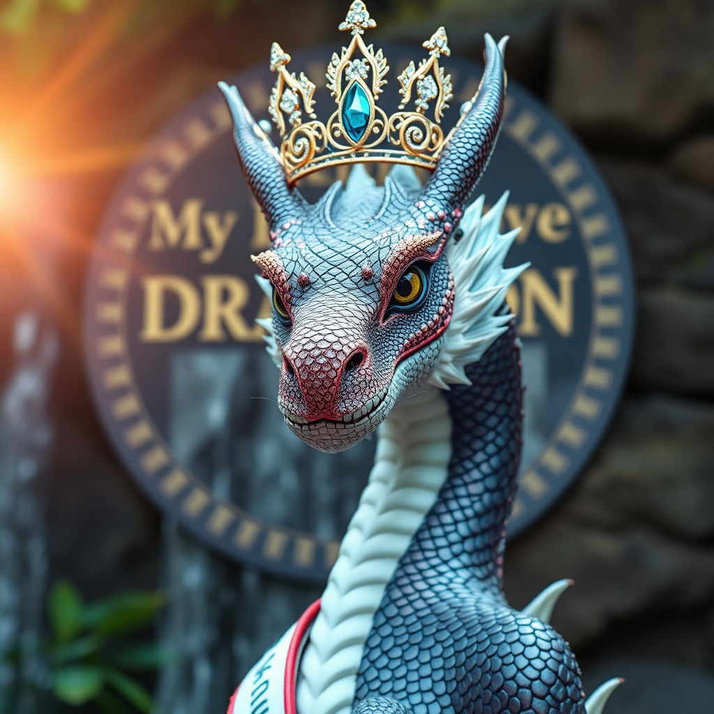 Gargantuan Dragon Beauty Queen with Sparkling Crown