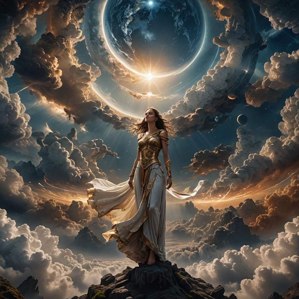 Fallen Goddess Between Heaven and Earth