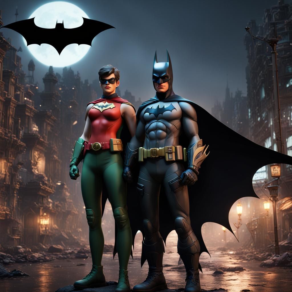 Teenage Batman and Robin: Detailed Fantasy Art