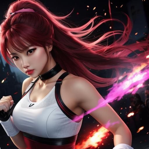 Fighting Beauty Generated by AI