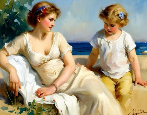 Anthropomorphic Watercolor Painting in Pastel Colors