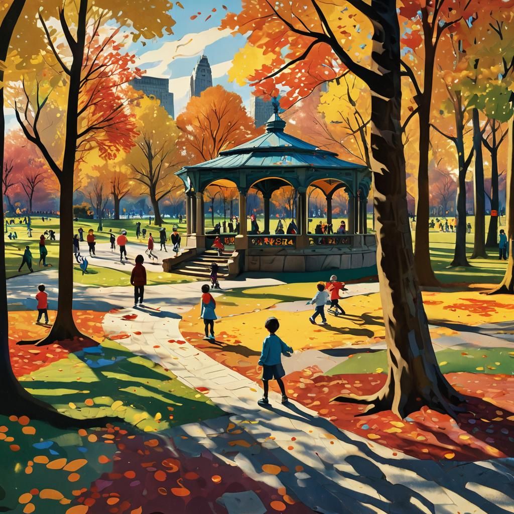 Autumn in the Central park in New York