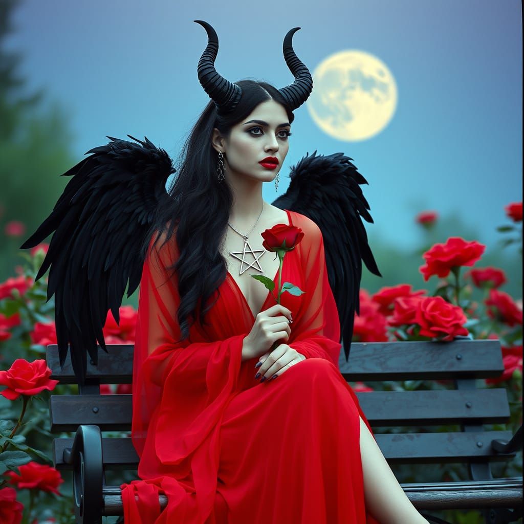 Ethereal Goddess in Rose Garden, Cinematic Film Still