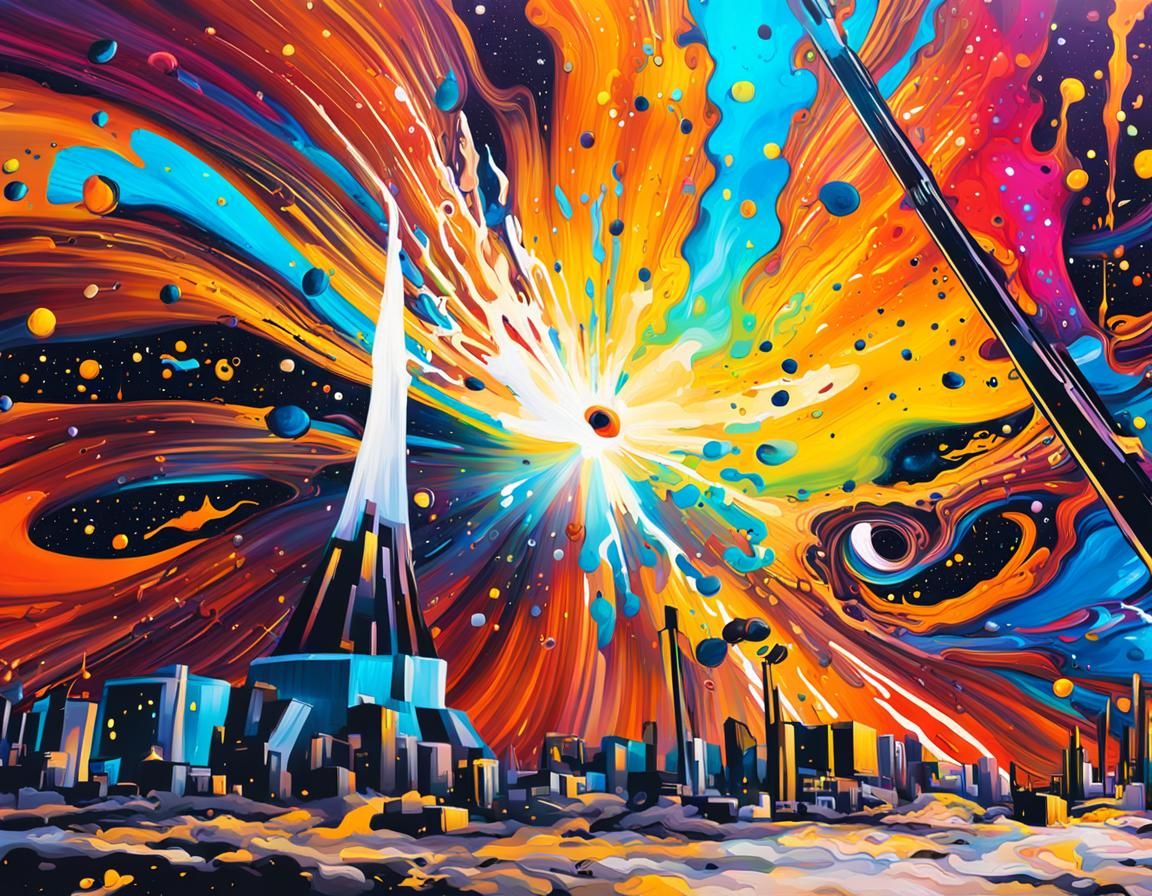 Graffiti Art Galaxy Supernova Explosion