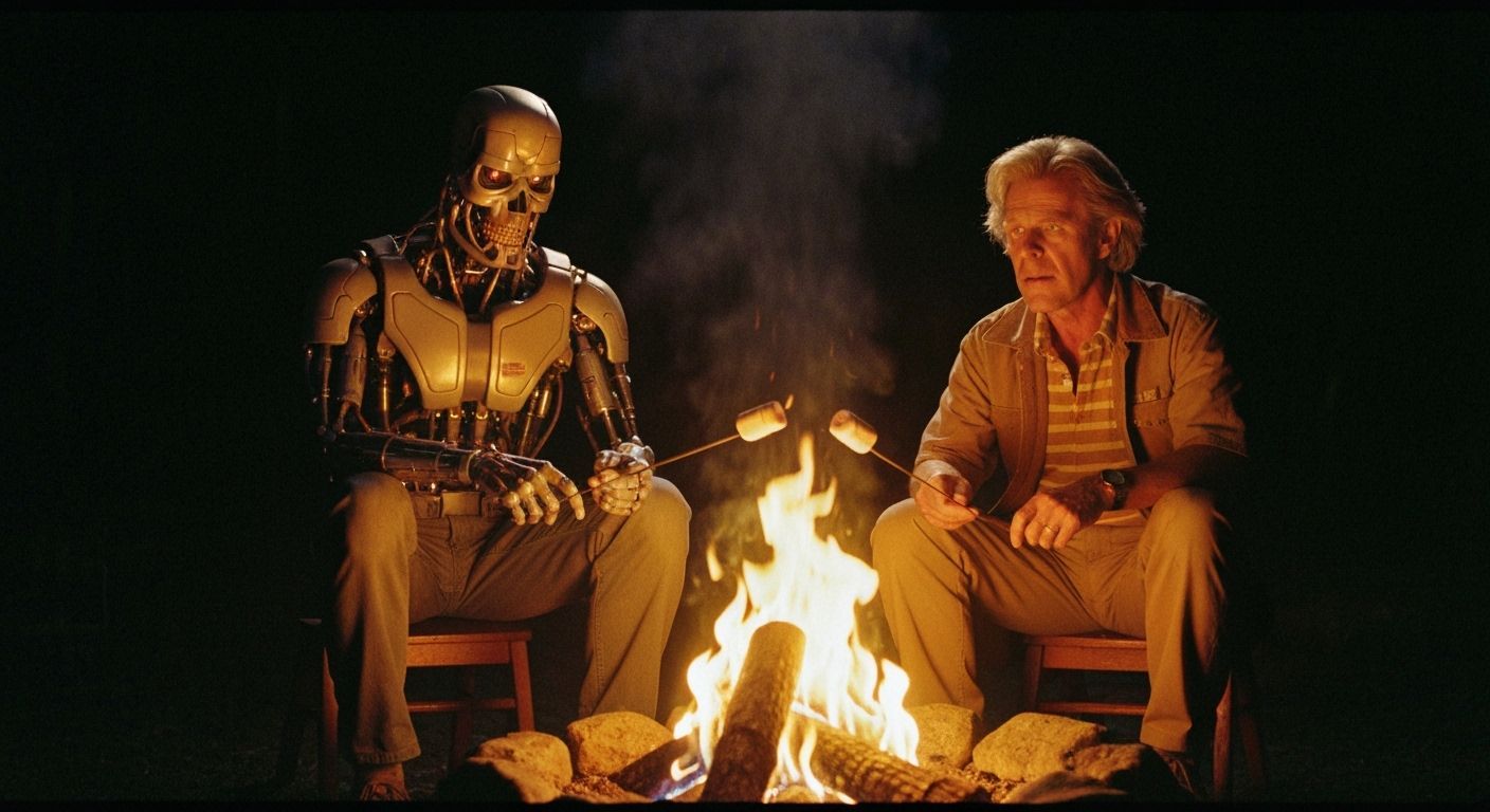 Terminator & Doc Brown Share Stories by Campfire