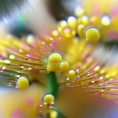 Macro Photograph of a Mimosa Flower