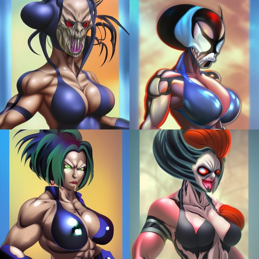 Venom Cenobite Hybrid Queen: Full Body Illustration