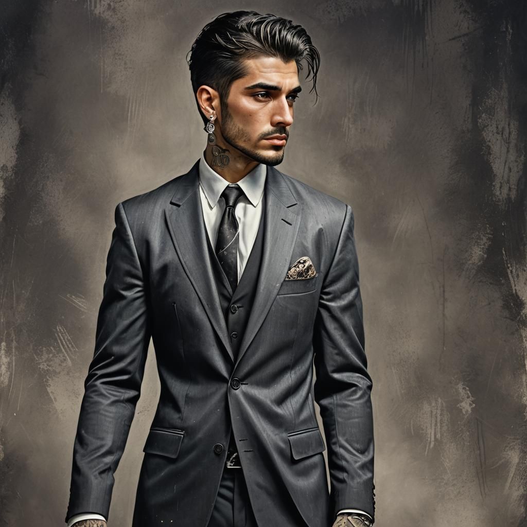 Italian Mafia Boss: Detailed Matte Painting