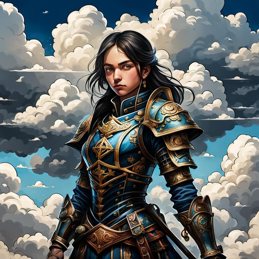 Serene Clouds in a Blue Sky